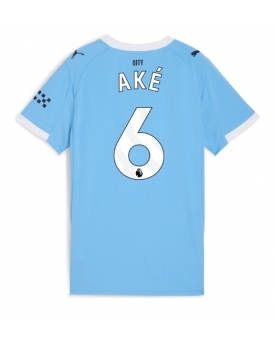Billige Fotballdrakt Manchester City Nathan Ake #6 Replika Hjemmedrakt Dame 2025-26 Kortermet
